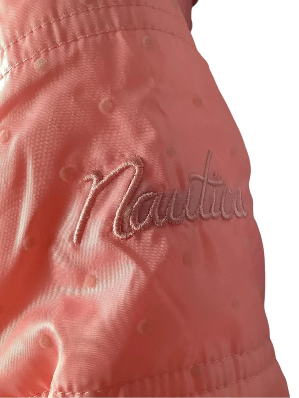 Nautica Pink Hooded Baby One-Piece Snowsuit with detachable Faux Fur Trim